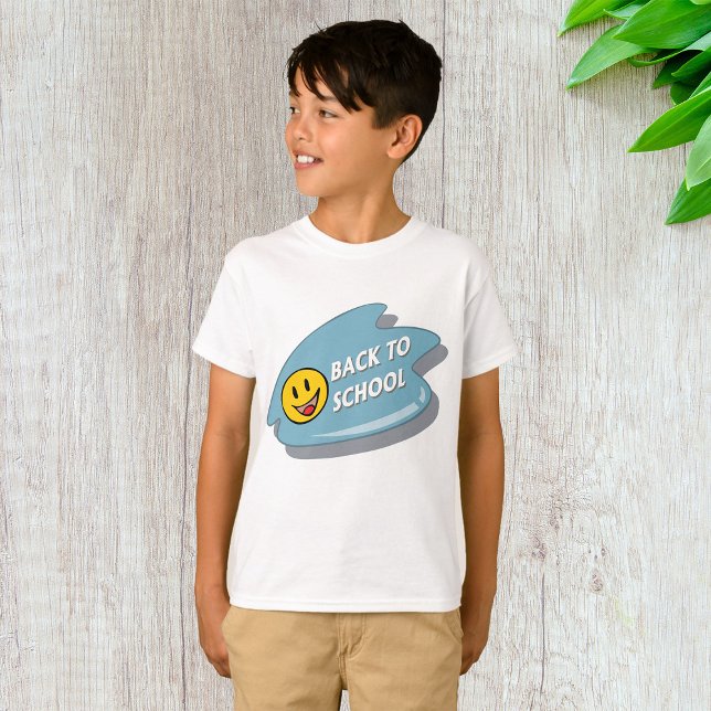 Roligt Back to school Smiley face T Shirt (Skapare uppladdad)