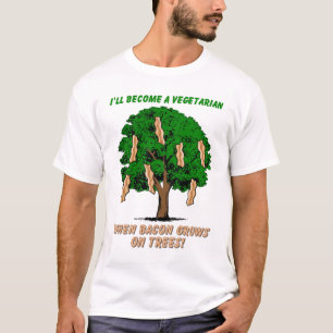Roligt Bacon-träd T-shirt Skämt