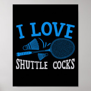 Roligt Badminton Player Match Spel Joke 1 Poster