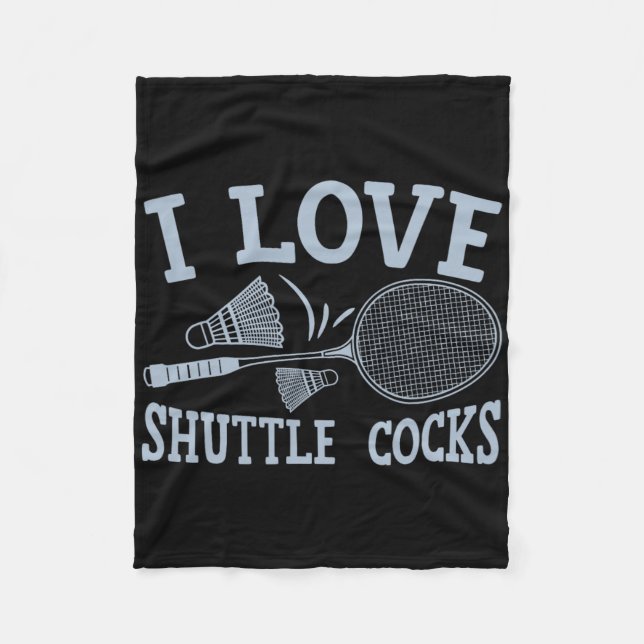 Roligt Badminton Player Matcha spelskämt Fleecefilt (Framsidan)