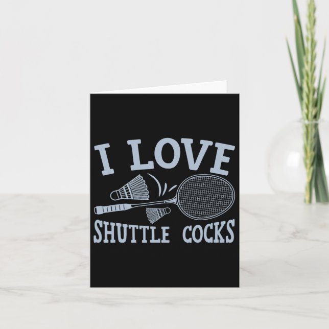 Roligt Badminton Player Matcha spelskämt Kort (Framsida)