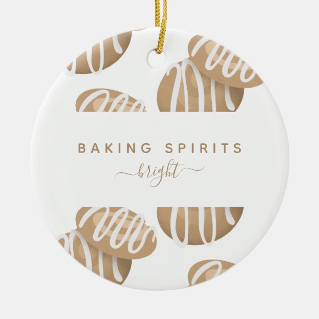 Roligt Baking Spirits Bright jul Cookies Julgransprydnad Keramik (Framsidan)