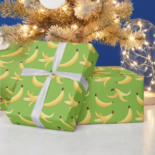 Roligt Banan Skämt Party mönster färgglatt - redig Presentpapper