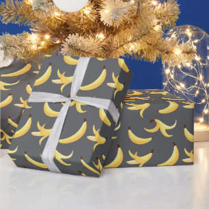 Roligt Banan Skämt Party mönster färgglatt - redig Presentpapper
