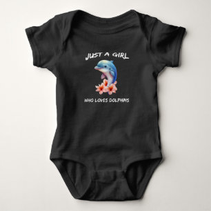 Roligt bara en flicka som Kärlek Dolphins Sea T Shirt