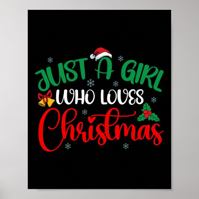 Roligt Bara en flicka som Kärlek julflickorna Kvin Poster (Framsidan)
