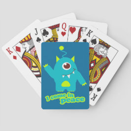 Roligt barn utomlands i fredsspel kortlek