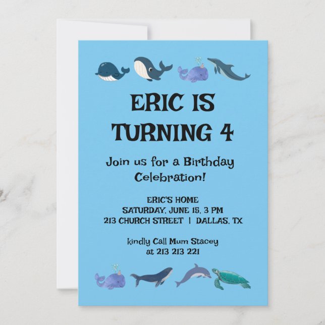 Roligt Barns födelsedag Party Inbjudningar (Framsida)