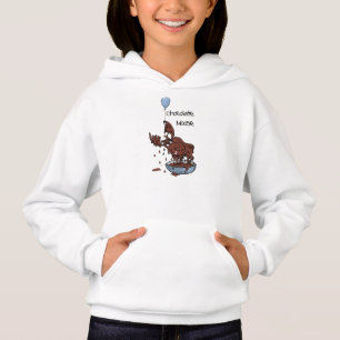 Roligt Barns hoodie, Chocolate Moose Tee Shirt