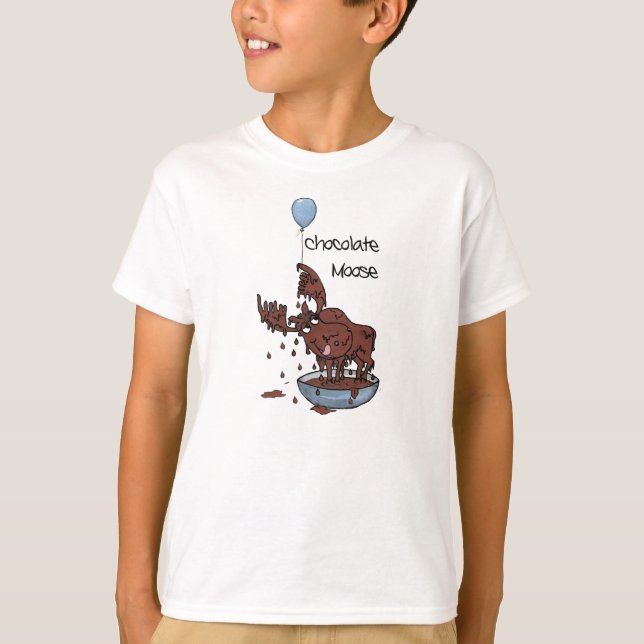 Roligt Barns T-shirt, Chocolate Moose Tröja (Framsida)