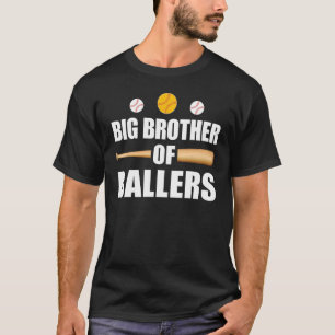 Roligt Baseball och Softball Player Big Brother of T Shirt