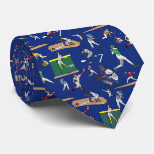 Roligt Baseball Players Illustrations Mönster Slips