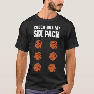 Roligt Basketball 6 Pack Basketball Player T Shirt