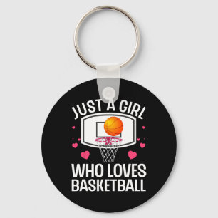 Roligt Basketball Art for Girl College Basketba Nyckelring