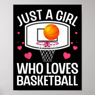 Roligt Basketball Art for Girl College Basketba Poster