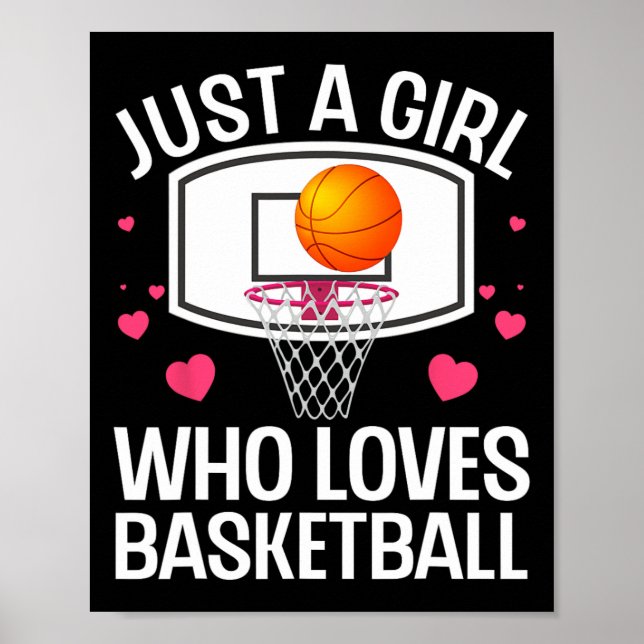 Roligt Basketball Art for Girl College Basketba Poster (Framsidan)