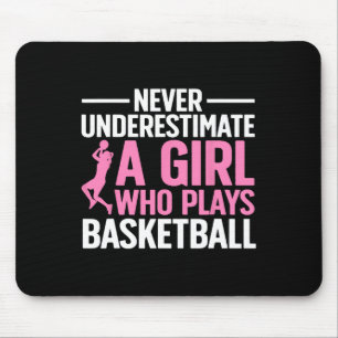 Roligt Basketball Art for Girls Youth Tonåringar B Musmatta