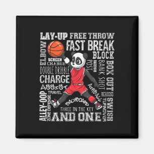 Roligt Basketball Boys Girls Cute Panda-gåvor Kids Magnet