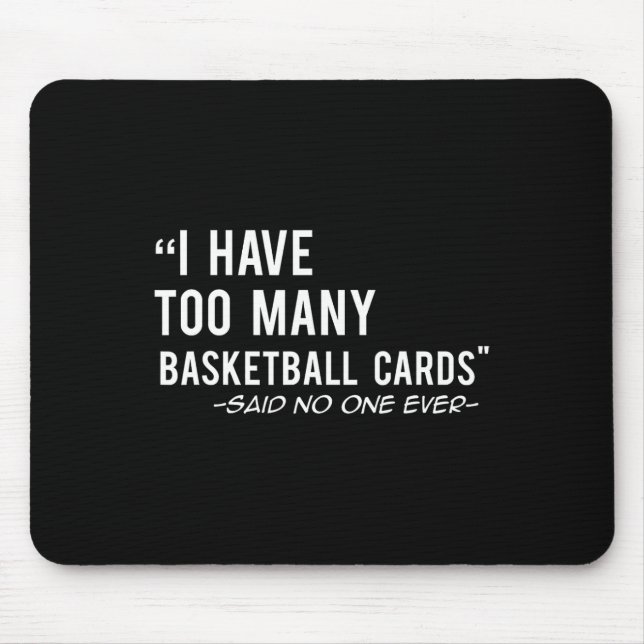 Roligt Basketball Cards Collector Gift Musmatta (Framsidan)