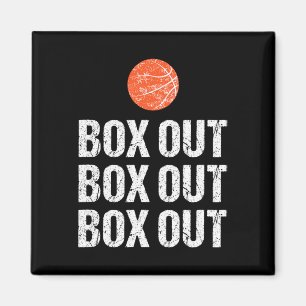 Roligt Basketball coach box out Quote Grunge Graph Magnet