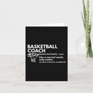 Roligt Basketball Coach Definition Tränar Gift Kort
