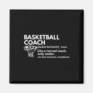 Roligt Basketball Coach Definition Tränar Gift Magnet