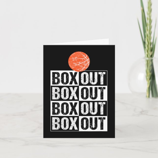 Roligt Basketball Coach Gift Box Out Say Kort (Framsida)