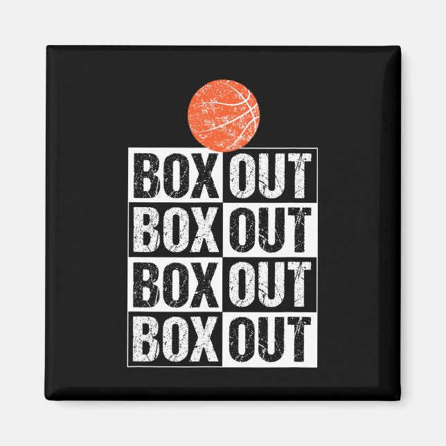 Roligt Basketball Coach Gift Box Out Say Magnet (Framsidan)