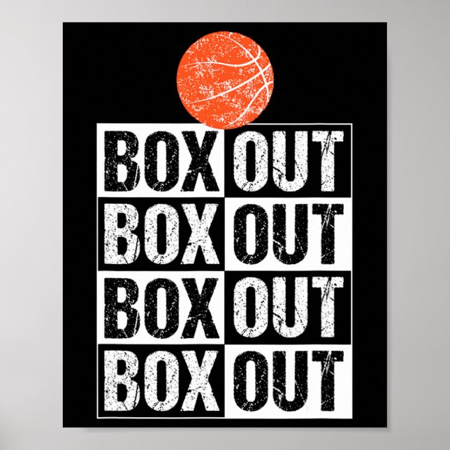 Roligt Basketball Coach Gift Box Out Say Poster (Framsidan)