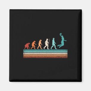 Roligt Basketball Evolution Retro Basketball Playe Magnet