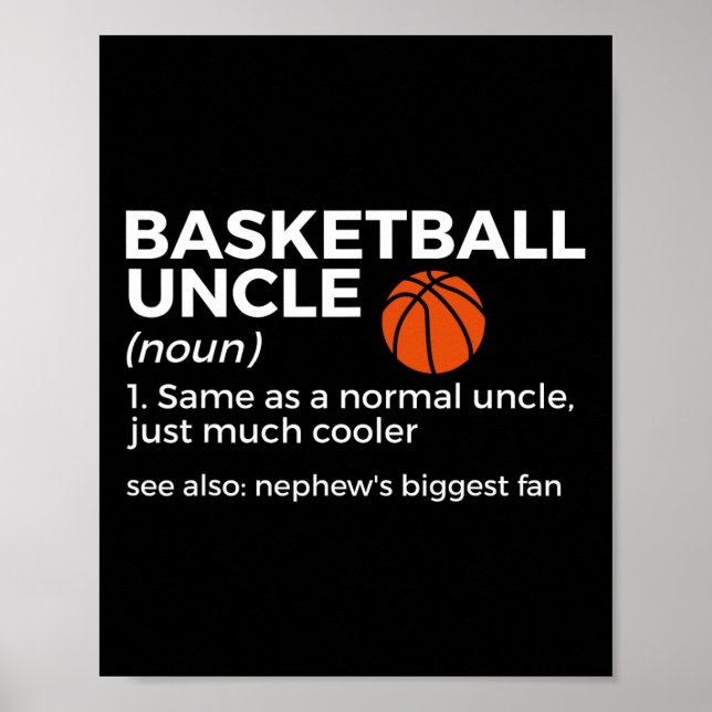 Roligt Basketball farbror Definition Nephews störs Poster (Framsidan)