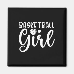 Roligt Basketball Girl Basketball Älskare Magnet