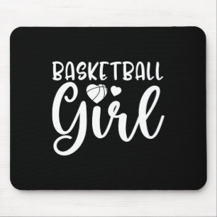Roligt Basketball Girl Basketball Älskare Musmatta