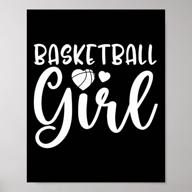 Roligt Basketball Girl Basketball Älskare Poster (Framsidan)