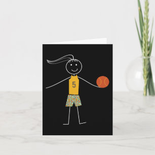 Roligt Basketball Girls Basketball Player Kort