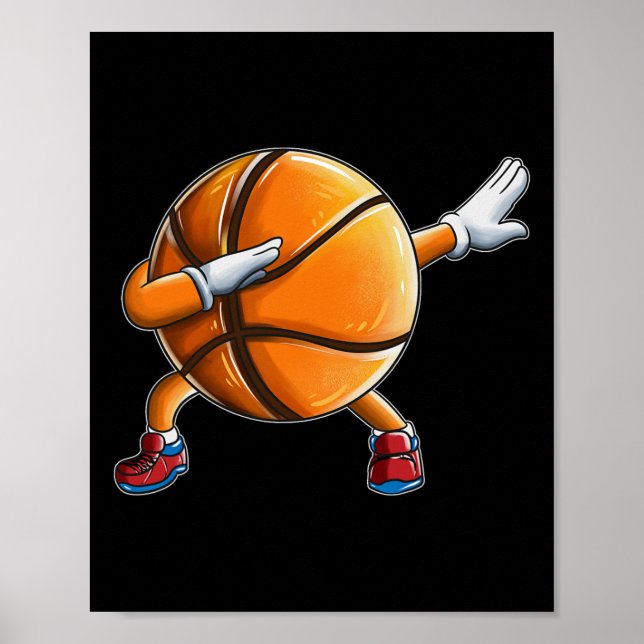 Roligt Basketball gör att Dab Basketball Player Ki Poster (Framsidan)