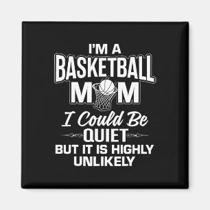 Roligt Basketball Mamma Merch - Unik design för Cu Magnet