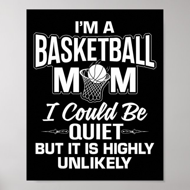 Roligt Basketball Mamma Merch - Unik design för Cu Poster (Framsidan)