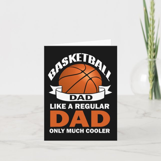 Roligt Basketball Pappa som ett reguljärt pappa är Kort (Framsida)