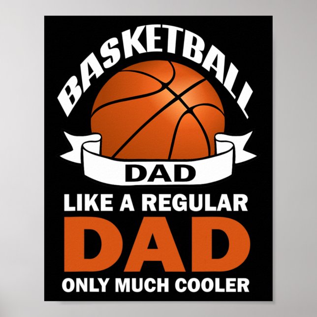 Roligt Basketball Pappa som ett reguljärt pappa är Poster (Framsidan)