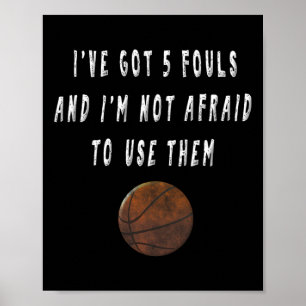 Roligt Basketball Player Sopor talar med Coach Gi Poster