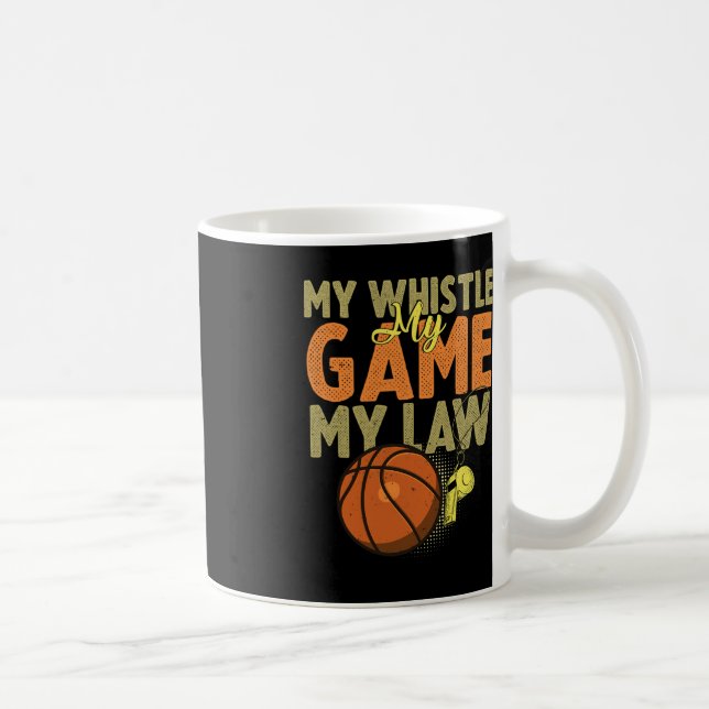Roligt Basketball ref. citattecken Gift I Ringar R Kaffemugg (Höger)