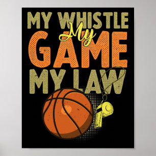 Roligt Basketball ref. citattecken Gift I Ringar R Poster
