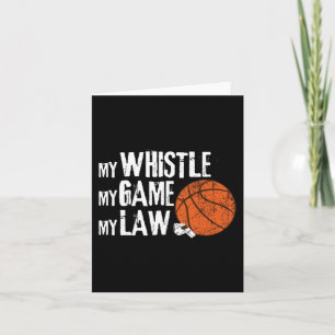 Roligt Basketball Ref Ringar - Basketball Referee  Kort