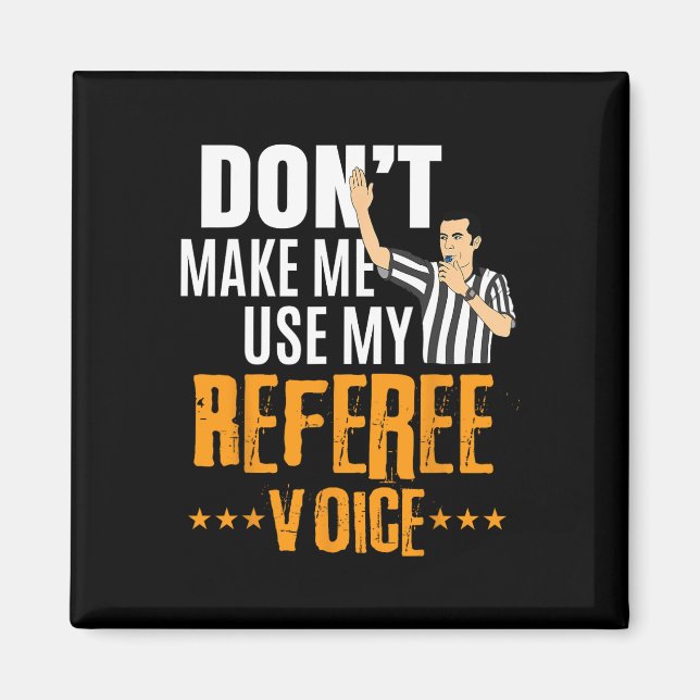 Roligt Basketball Ref Ringar - Basketball Referee Magnet (Framsidan)