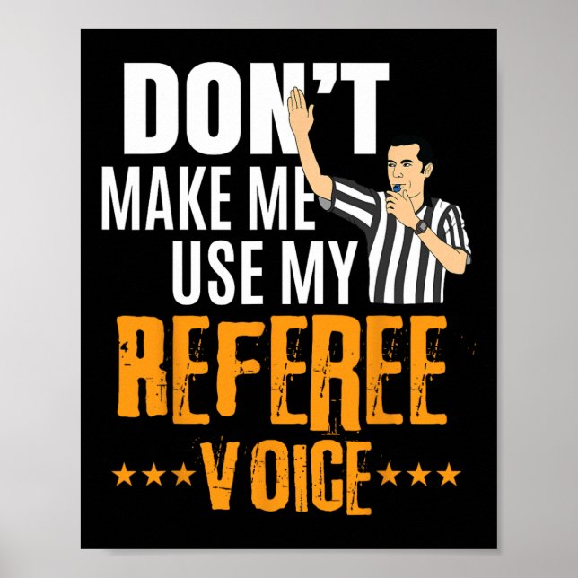 Roligt Basketball Ref Ringar - Basketball Referee Poster (Framsidan)