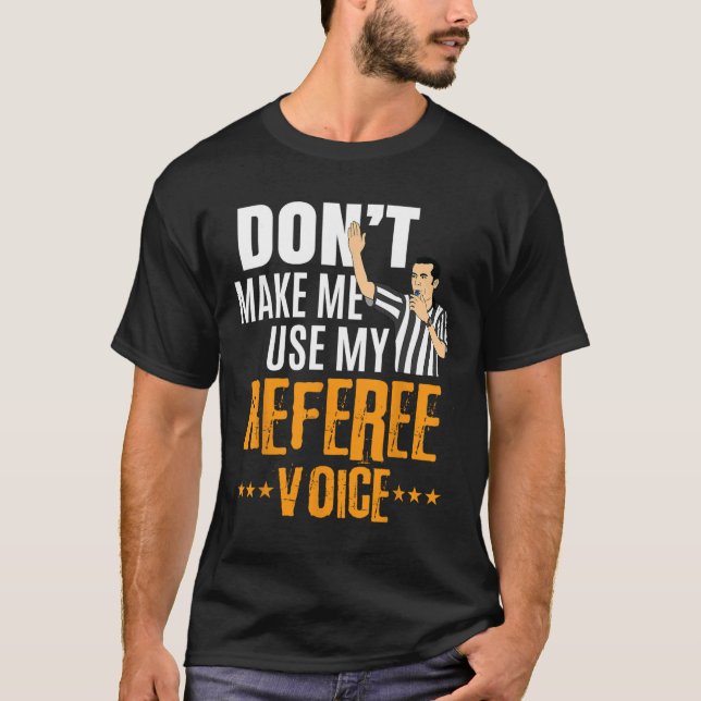 Roligt Basketball Ref Ringar - Basketball Referee T Shirt (Framsida)