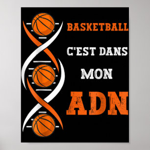 Roligt Basketball sin i min Dna Basketball Poster