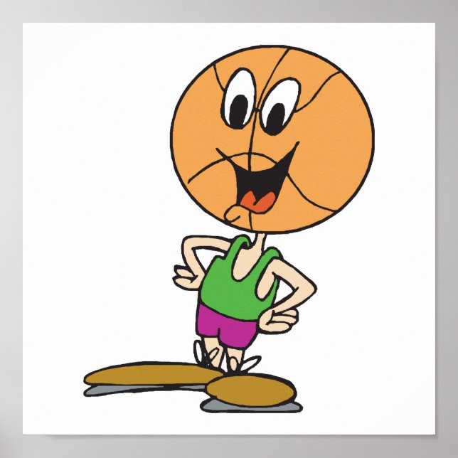roligt basketbokstecken poster (Framsidan)