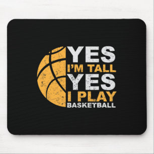 Roligt Basketboll Ja, jag är Tall Basketball Playe Musmatta